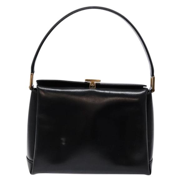 GUCCI Hand Bag Leather Black Gold 000 1448 1269 Auth ep9909 - Picture 13 of 16